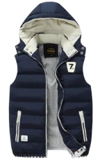 Mens Hooded Gilet Lightweight Quilted Sleeveless Jacket With Hoodie Winter Body Warmer For Men Casual Work Sports Travel Outdoor