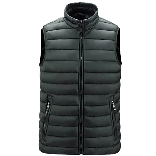 Mens Hooded Gilet Sleeveless Lounge Jackets Winter Casual Padded Gilets Loose Formal Waistcoat Plus Size Elgant Office Shirts UK Size