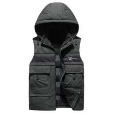 Mens Hooded Gilets Quilted Winter Body Warmer Casual Padded Sleeveless Jacket Coat Dark Green L Mens Hooded Gilets Quilted Winter Body Warmer Casual Padded Sleeveless Jacket Coat Dark Green L