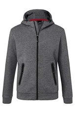 Men's Hooded Jacket, Grey (Dark-Melange Dark-Melange), X-Large