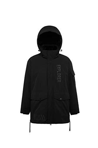 Men's Hooded Parka Down Jacket Black