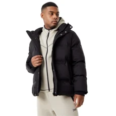 Mens Hooded Puffer Jacket Black 3XL Mens Hooded Puffer Jacket Black 3XL