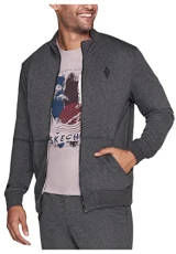 Men's Hoodless Hoodie, Heather Charcoal, XXL Men's Hoodless Hoodie, Heather Charcoal, XXL