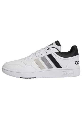 Men's Hoops 3.0 Low Classic Vintage Shoes, Ftwr White Core Black Grey, 10.5 UK