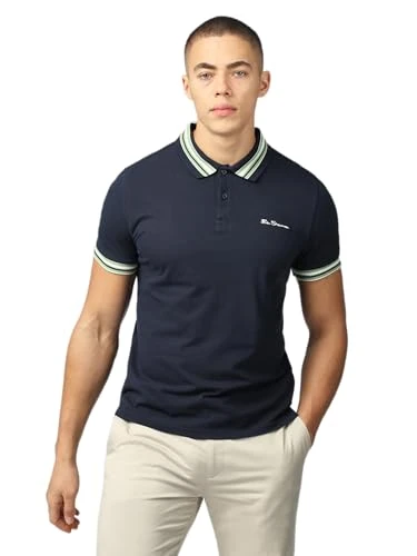 Mens 'House Collar' Pique Polo Shirt (Dark Navy) XXL