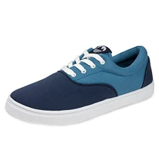 Men's Hudson Canvas Trainers - Blue - 8.5 UK Men's Hudson Canvas Trainers - Blue - 8.5 UK