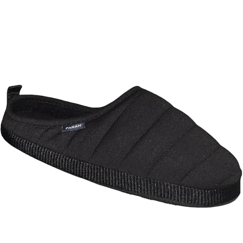 Mens Hydraulic Cushioned Slip On Slippers - Black - 7-8 UK