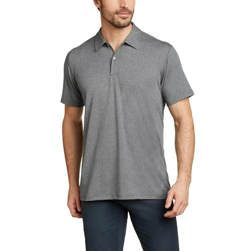 Men's HYOH 4S Short-Sleeve Polo T-Shirt, Med HTR Gray, Large