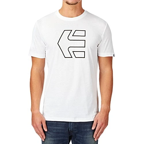 Men's Icon Outline S/Tee Short Sleeve T-Shirt, White, X-Large