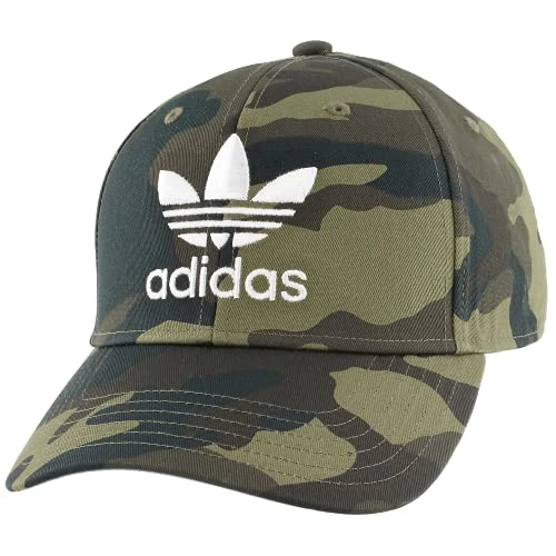 mens Icon Precurve Snapback Cap, Camo/White, One size