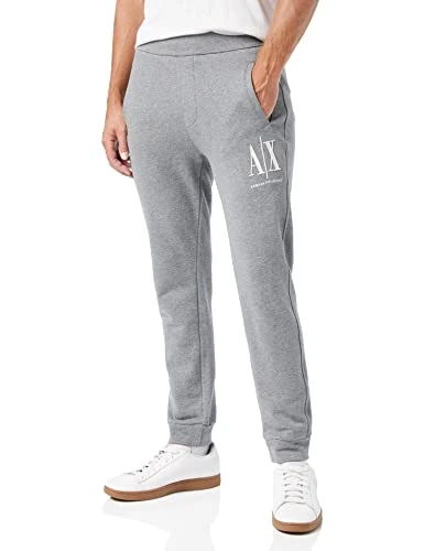 Men's Icon Project Embroidered Jogger Sports Trousers, Grey, L UK