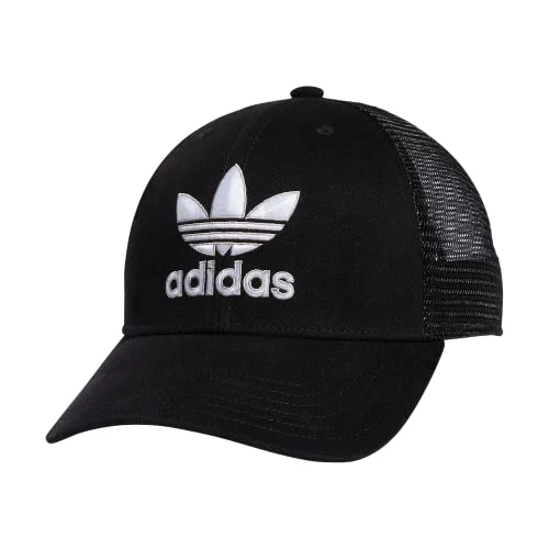 Men's Icon Trucker Structured Precurve Snapback Cap, Black/White/Grey, One size