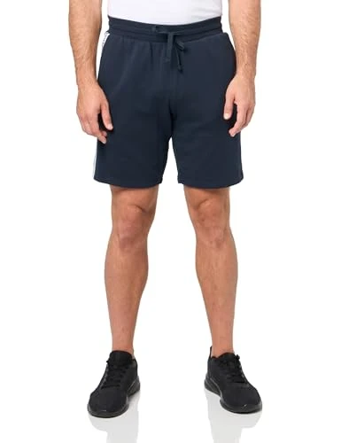 Men's Iconic Terry Loungewear Bermuda Shorts Sweatpants, MARINE, L