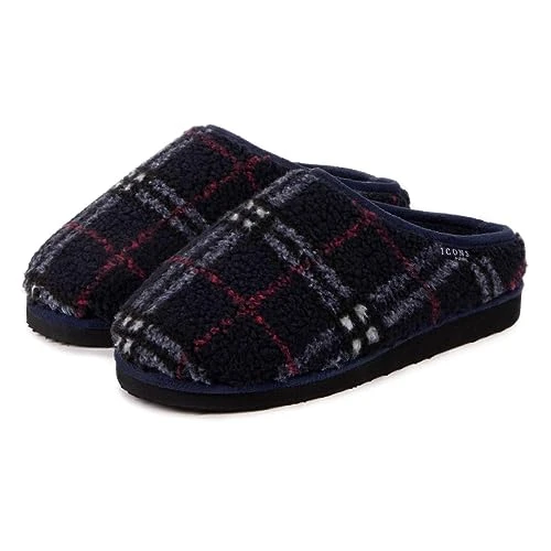 Mens Icons Borg Check Mule Slippers With EVA Sole