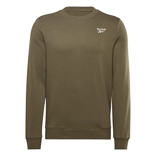 Men's Identity Fleece Crew Sweatshirt, Army Green, L UK