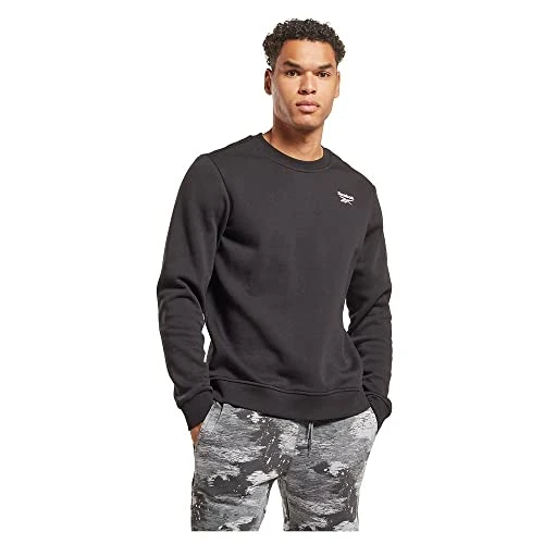 Men's Identity Fleece Vector Crew Long Sleeve Sweatshirt, Black, XL