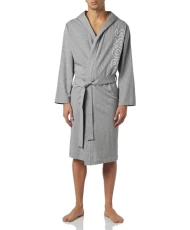 Men's Identity Hooded Robe Dressing_Gown, Medium Grey35, XXL