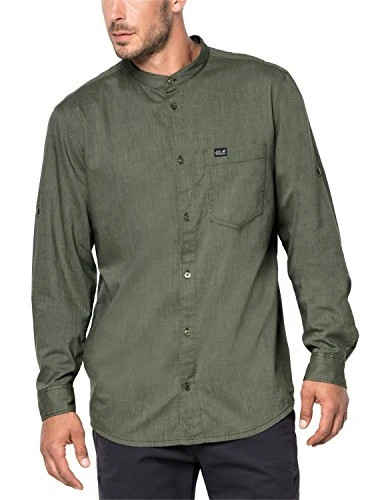 Men's Indian Springs Shirt Long sleeve, XX-Large, Woodland Green Stripes