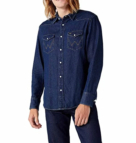 Men's Indigood Icons 27mw Denim Shirt, Blue (1 Year), XL