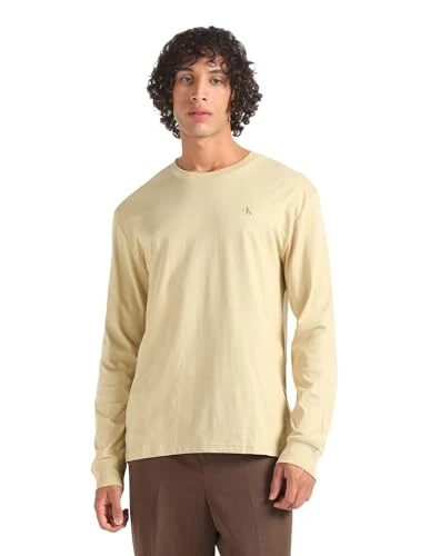 Men's INSTITUTIONAL LS Graphic TEE J30J324654 L/S T-Shirts, Warm Sand, S