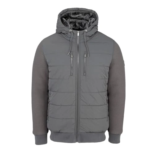 Mens Insulated Winter Jacket Charcoal L