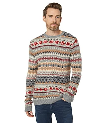 Men's Intarsia Nordic Crew Neck Sweater, Lhg Multy, XXL