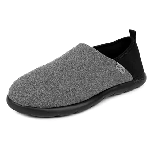 Mens Iso-Flex Felt Full Back Slippers