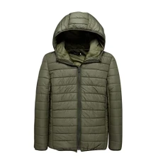 Mens Jacket UK Clearance, Men's Packable Puffer Jacket Down Padded Jacket Light Bread Jacket Lightweight Solid Color Outwear Quilted Puffer Jacket with Hood Workout Sportwear Outdoor