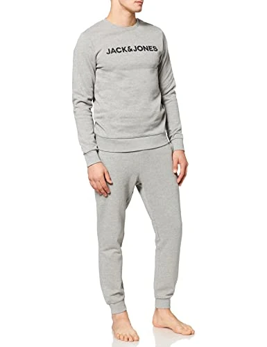 Men's JACLOUNGE Set NOOS Pajama, Light Grey Melange/Detail:Light Grey Melange, L