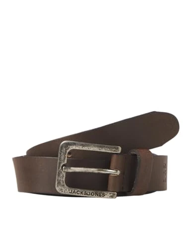 Men's Jacmarrakech Leather Belt, Brown Stone, 95