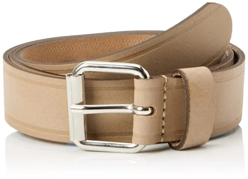 Men's Jacpeet Synthetic Belt, Beige, 80 cm
