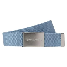 Men's Jacsolid Woven Belt Braided, Light Blue, 80 cm