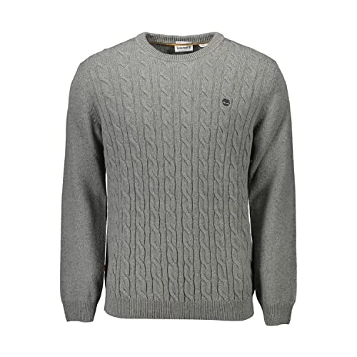 Men's Jaffrey TFO Lambswool Cable Crew Neck Sweater Medium Grey Heather Sweatshirt, S