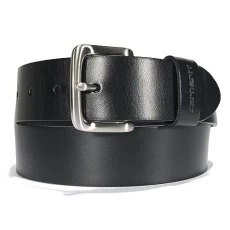 Men's Jean Belt, Bridle Leather Classic Buckle (Black), 36