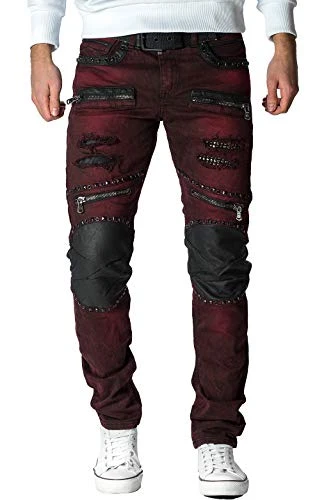Men's Jeans CD481-bans Bordeaux W38/L30