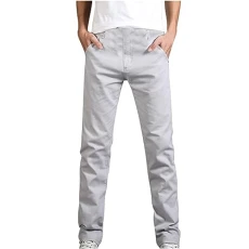 Mens Jeans Clearance Micro Elastic Slim Fit Straight Leg Long Pants Trendy Solid Color Trousers Stretchy and Comfortable Work Office Athletic Sweatpants for Outdoor