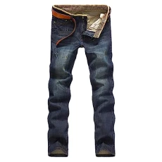 Men's Jeans Comfort Stretch Denim Straight Leg Relaxed Fit Jeans 541 Men, blue, W32