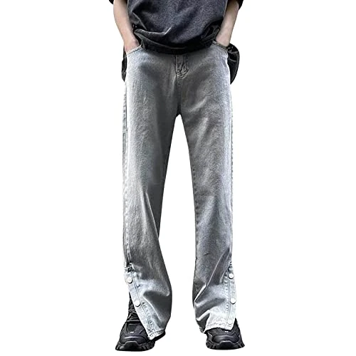 Men's Jeans Comfort Stretch Denim Straight Leg Relaxed Fit Jeans for Men Trousers Stretch, blue, M