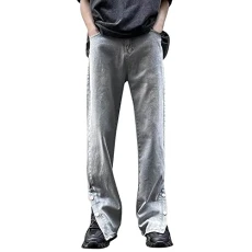 Men's Jeans Comfort Stretch Denim Straight Leg Relaxed Fit Jeans for Men Trousers Stretch, blue, M