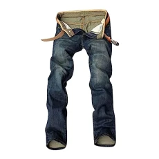 Men's Jeans Comfort Stretch Denim Straight Leg Relaxed Fit Jeans Jeans Men, darkblue, W34