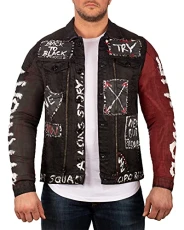 Men's Jeans Jacket CJ248-bans Black S Men's Jeans Jacket CJ248-bans Black S