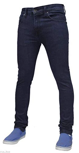 Mens Jeans Skinny Denim Pants Stretch Fit Trouser Zip Fly Elasticated Cotton Bottoms Casual Wear 5 P