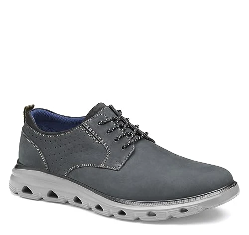 Men’s Jenkins Plain Toe Shoe – Leather Fashion Sneakers for Men, Black Nubuck, 10.5