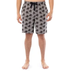 mens Jersey Knit Sleep ShortsPajama Bottom, Grey/Palm, XX-Large mens Jersey Knit Sleep ShortsPajama Bottom, Grey/Palm, XX-Large