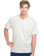 Men's Jersey V-Neck, Chalk White, Small