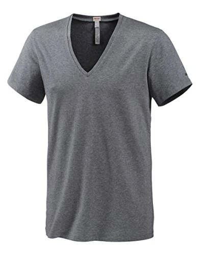 Men's Jesse Cotton Stretch V-Neck T-Shirt, Grey, S