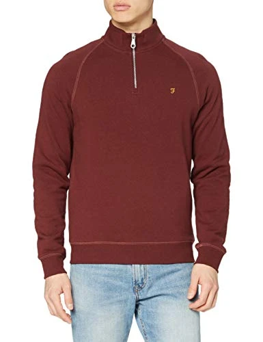 Men's Jim 1/4 Zip Sweatshirt, Red, X Large