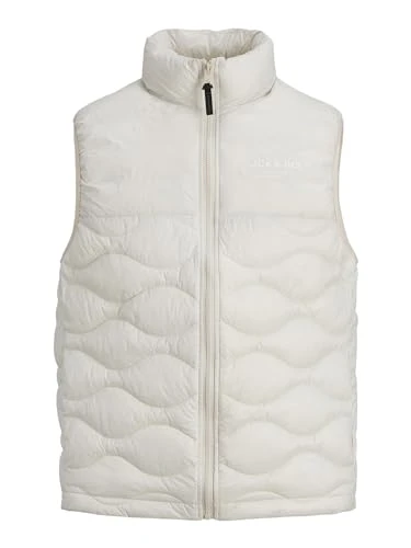 Men's Jjenoah Body Warmer Collar Sn Vest, Moonbeam, M