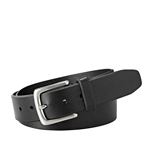 Men's Joe Leather Belt, Black, 36