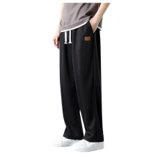 Men's Joggers Sweatpants Cotton Gym Yoga Trousers Fall Tropical Golf Pants Tall Straight Leg Sweatpants Straight Running Comfortable Activewear Trousers Black